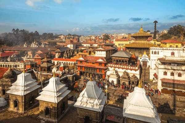 A serene view of Pashupatinath Temple, a key destination in our Nepal pilgrimage tours